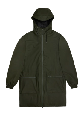 Regenjas Rains Unisex Cargo Long Jacket Green