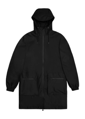 Regenjas Rains Unisex Cargo Long Jacket Black