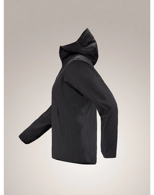 S24-X000007779-Gamma-Lightweight-Hoody-Black-Women-s-Profile