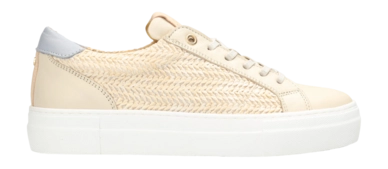 Baskets Fred de la Bretoniere Femme Storm Luca Raffia Off White Blue