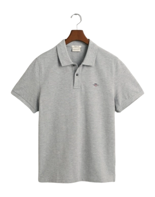 Polo GANT Homme Ruggers Ss Grey Melange