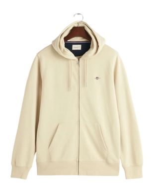 Gilet GANT Men Sweat Zip Soyeux Beige