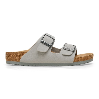 Tongs Birkenstock Enfant Arizona Vegan Birko-Flor Nubuck Stone Coin Narrow