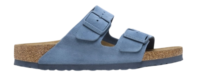 Tongs Birkenstock Homme Arizona Suede Leather Elemental Blue Regular