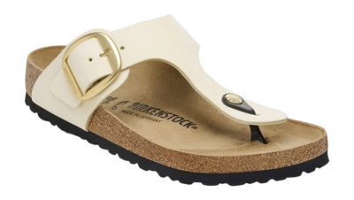Tongs Birkenstock Femme Gizeh Big Buckle Nubuck Ecru Narrow