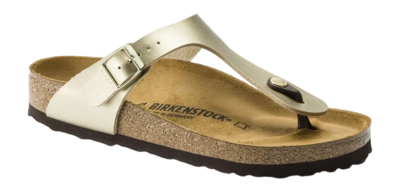 Tongs Birkenstock Femme Gizeh Birko-Flor Gold Narrow