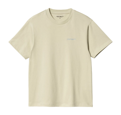 T-Shirt Carhartt WIP W' S/S Script Embroidery Damen Beryl / Frosted Blue