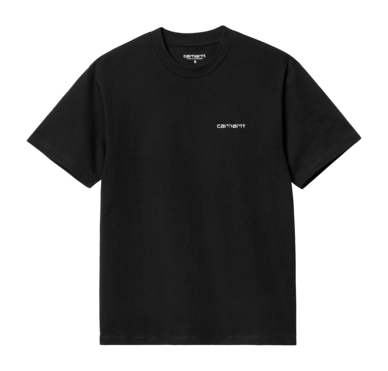 T-Shirt Carhartt WIP Femme W' S/S Script Broderie Black / White