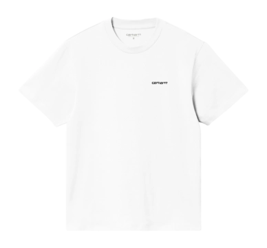 T-Shirt Carhartt WIP W' S/S Script Embroidery Damen White / Black