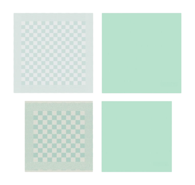 Set d'Accessoires de Cuisine DDDDD Barbecue Logo Pastel Green 2 Serviettes de Cuisine + 2 Torchons