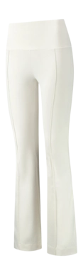 Legging Deblon Women Celine Flared Topstitch Leggings Offwhite