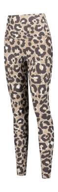 Leggings Deblon Classic Leggings High Waistband Damen Leopard Chocolate
