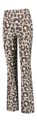 Leggings Deblon Women Celine Cropped Flared Leggings Leopard Chocolate
