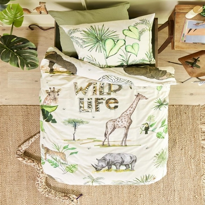 Dekbedovertrek Beddinghouse x Hanneke de Jager Wild Life Sand Katoen