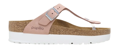 Tongs Birkenstock Femme Gizeh PAP Flex Plateforme Nubuck Soft Pink Regular