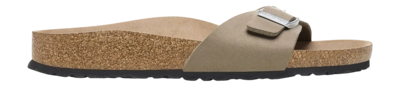Flip Flops Birkenstock Madrid Synthetics Damen Soft Birki Vegan Grau Taupe Schmal