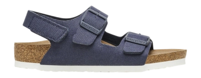 Sandales Birkenstock Enfant Milano HL Rivet Logo Textile Vegan Canvas Midnight Narrow