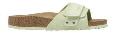 Tongs Birkenstock Femme Oita Nubuck/Suede Leather Modern Suede Faded Lime Narrow
