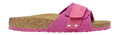 Tongs Birkenstock Women Oita Nubuck/Suede Leather Moderne Suede Fuchsia Tulip Narrow