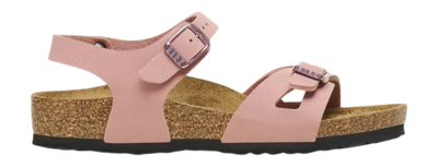 Sandales Birkenstock Enfant Rio Birko-Flor Nubuck Pink Clay Narrow