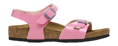 Sandales Birkenstock Enfant Rio Birko-Flor Patent Candy Pink Narrow