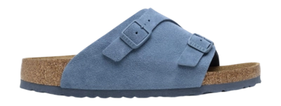 Tongs Birkenstock Homme Zürich Daim Cuir Elemental Blue Regular