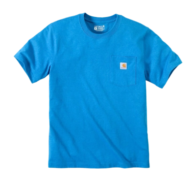 T-Shirt Carhartt Men Workwear Pocket S/S Marine Blue Heather