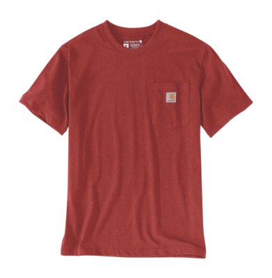 T-Shirt Carhartt Men Workwear Pocket S/S Chili Pepper Heather