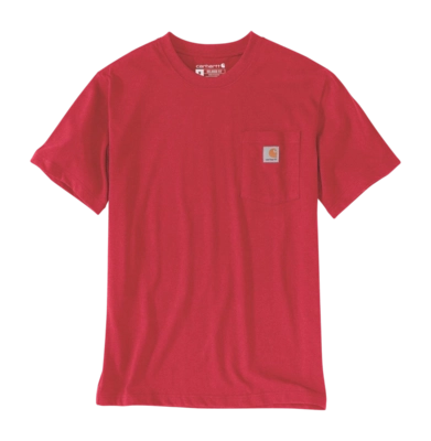 T-Shirt Carhartt Men Workwear Pocket S/S Fire Red Heather