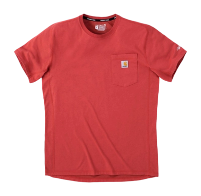 T-Shirt Carhartt Force Flex Pocket Herren Red Barn Heather