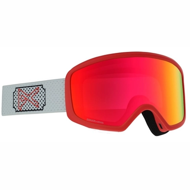 Ski Goggles Anon Women Deringer White Rose / Sonar Red