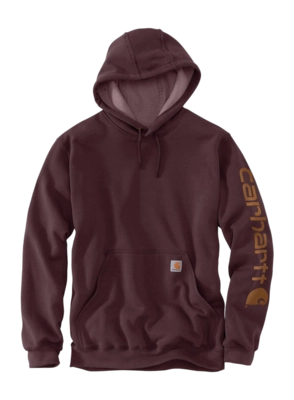 Hoodie Carhartt Men Sleeve Logo Hooded Sweatshirt Port