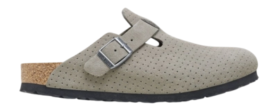 Sabots Birkenstock Unisexe Boston BS Suede Embossed Emboss Dots Stone Coin Narrow