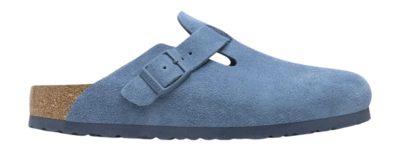 Sabots Birkenstock Homme Boston BS Suede Leather Elemental Blue Regular