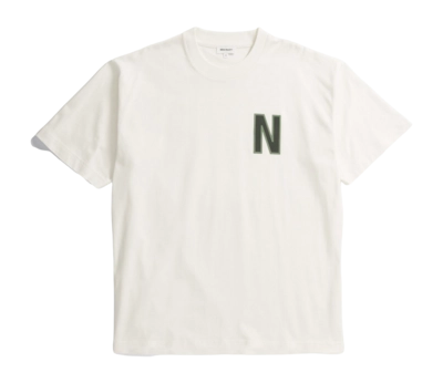 T-Shirt Norse Projects Men Simon Loose Organic Heavy Jersey Large N T-Shirt Ecru