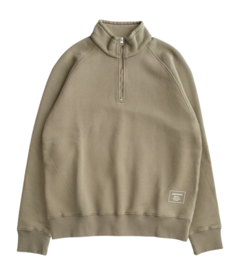 Pull à Demi-Zip Norse Projects Homme Marten Relaxed Organic Raglan Half Zip Sediment Green