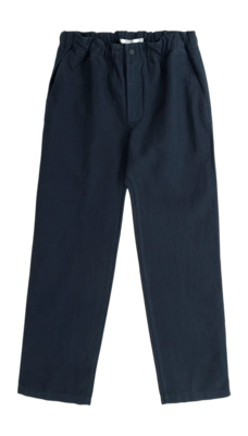Trouser Norse Projects Men Ezra Relaxed Cotton Linen Trouser Dark Navy