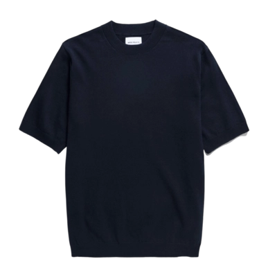 T-Shirt Norse Projects Homme Rhys Coton Lin T-Shirt Dark Navy