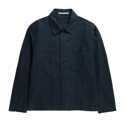 Chemise Norse Projects Homme Tyge Cotton Linen Overshirt Dark Navy