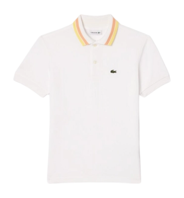 Polo Lacoste Boys PJ9702 White/Cina-Yellow