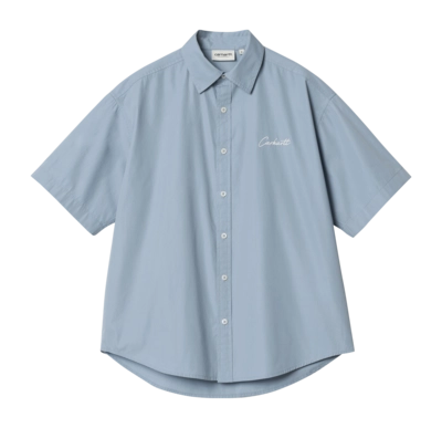 Bluse Carhartt WIP S/S Jaxon Shirt Damen Frosted Blue / Wax