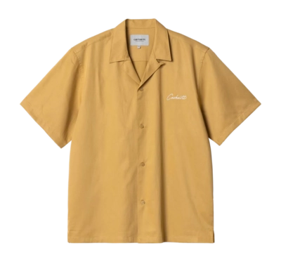 Shirt Carhartt WIP Unisex S/S Delray Shirt Bourbon / Wax