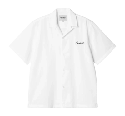 Shirt Carhartt WIP Unisex S/S Delray Shirt White / Black