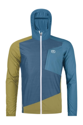 Jacket Ortovox Men Windbreaker Petrol Blue