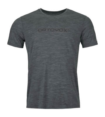 T-Shirt Ortovox 150 Cool Brand Herren Black Steel Blend