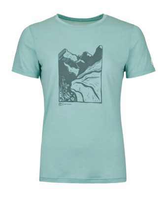 T-Shirt Ortovox Women 120 Cool Tec MTN Cut Aquatic Ice