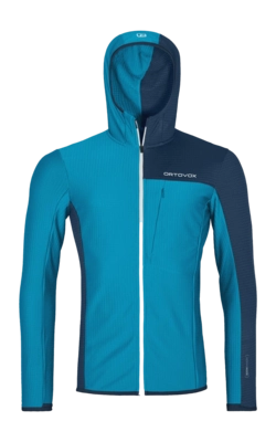 Veste Ortovox Homme Fleece Light Grid Hooded Mountain Blue