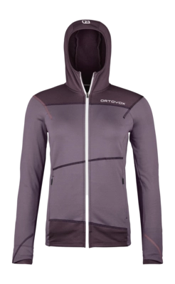 Zip Sweatshirt Ortovox Women Fleece Light Hoody Wild Berry