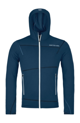 Sweatjacke Ortovox Fleece Light Hoody Herren Deep Ocean