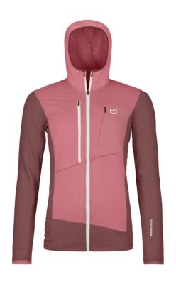 Gilet Ortovox Femme Fleece Grid Hoody Mountain Rose